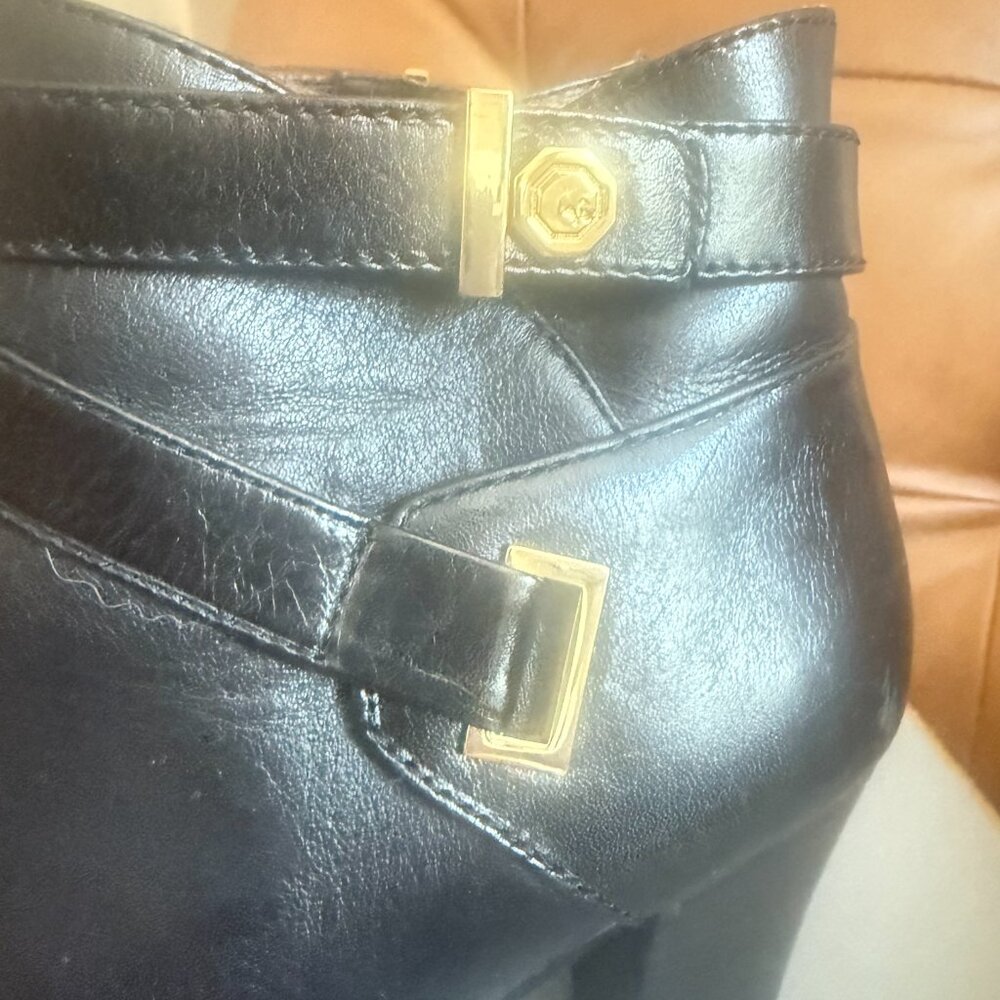 Louise et Cie Black Leather Ankle Boot Bootie Size 6 - Picture 3 of 7